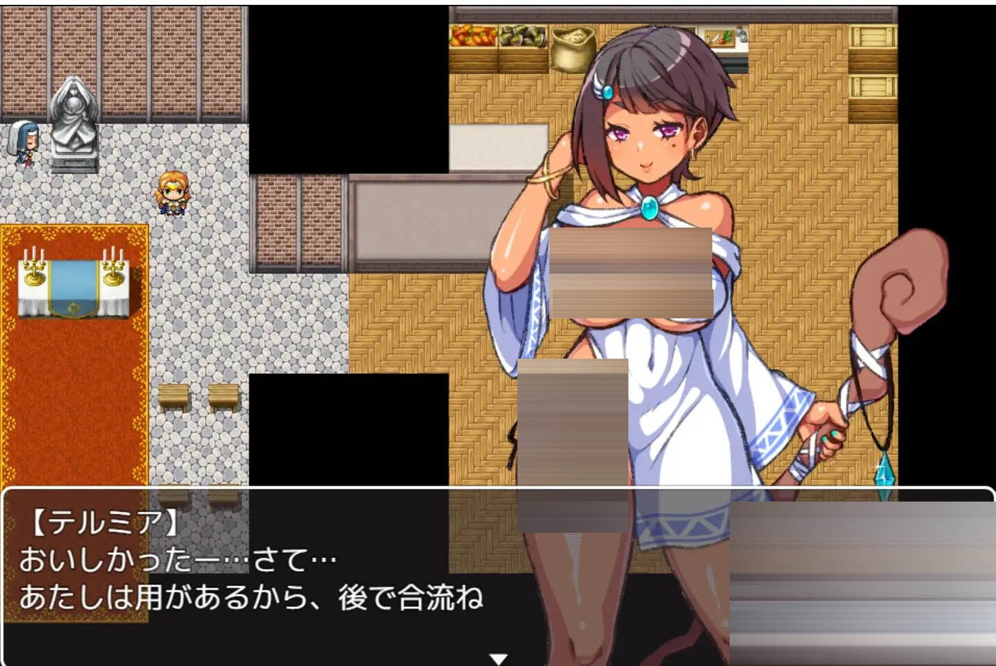 女魔术师与动荡的腹部状况 ～波折不断的护卫任务～ [RPG/机翻+AI文本/2D]